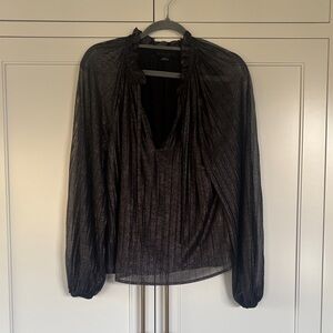 Sanctuary Shimmering Black Blouse